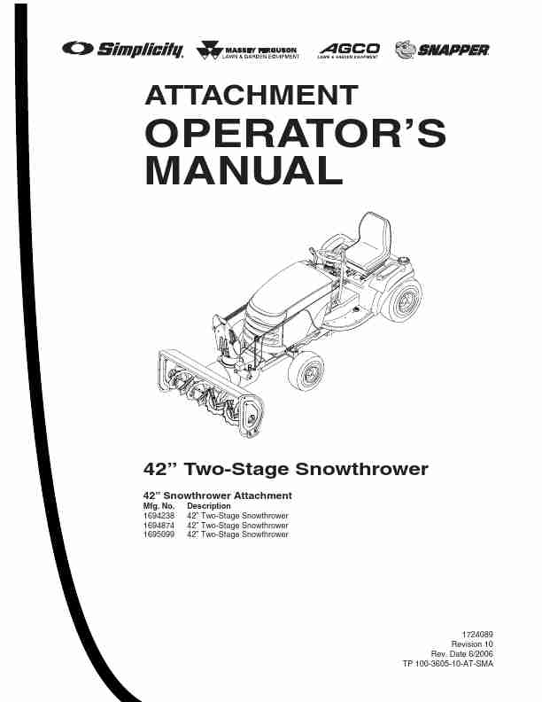 Snapper Snow Blower 1694238-page_pdf